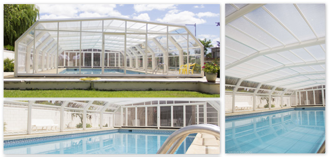 Fotografías de la piscina climatizada de la vivienda particular en Villamuriel, Palencia. Pavisa Contratas S.L.